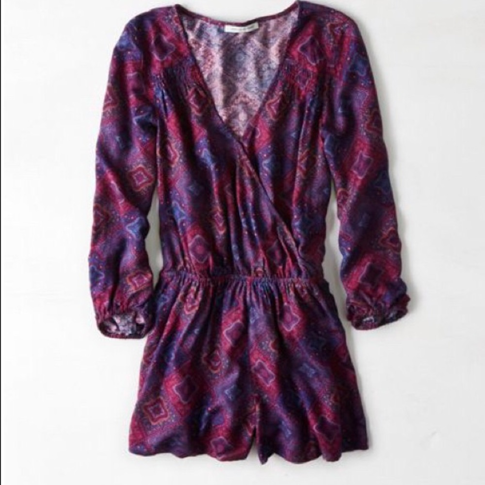 American Eagle Wrap Front Romper
